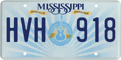 MS license plate HVH918