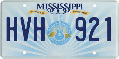MS license plate HVH921