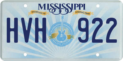 MS license plate HVH922