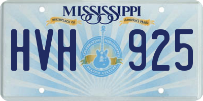 MS license plate HVH925