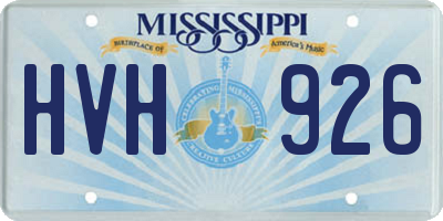 MS license plate HVH926