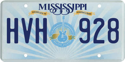 MS license plate HVH928