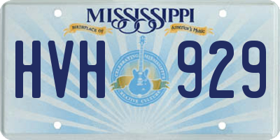 MS license plate HVH929