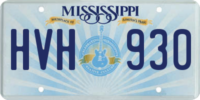 MS license plate HVH930