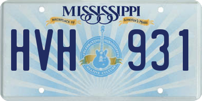 MS license plate HVH931