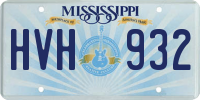 MS license plate HVH932