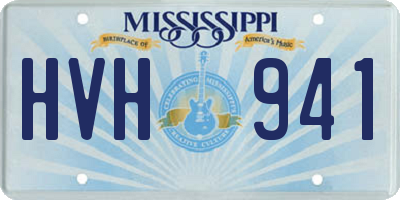 MS license plate HVH941