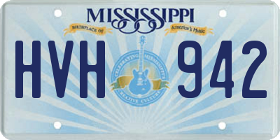 MS license plate HVH942