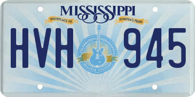 MS license plate HVH945