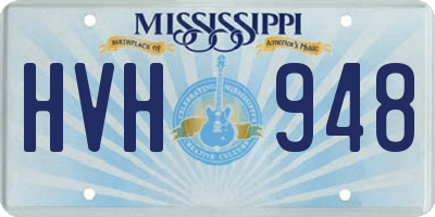 MS license plate HVH948
