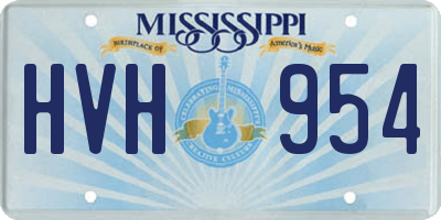 MS license plate HVH954