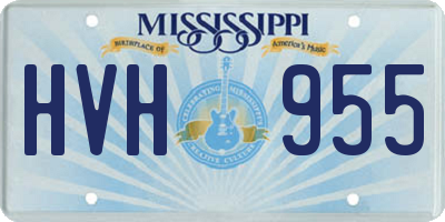 MS license plate HVH955