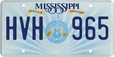 MS license plate HVH965