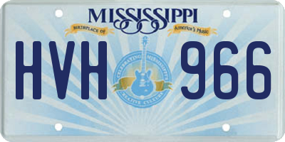 MS license plate HVH966