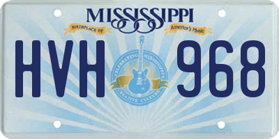 MS license plate HVH968