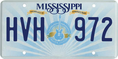 MS license plate HVH972