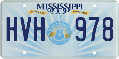 MS license plate HVH978