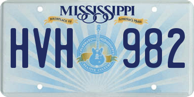 MS license plate HVH982