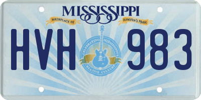 MS license plate HVH983