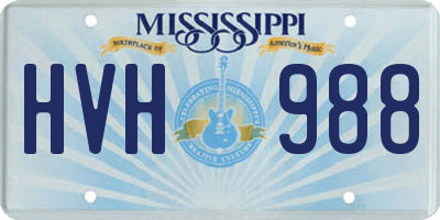 MS license plate HVH988