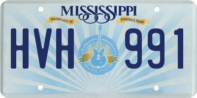 MS license plate HVH991
