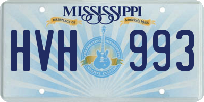 MS license plate HVH993
