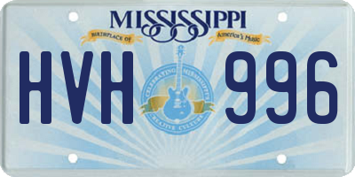 MS license plate HVH996