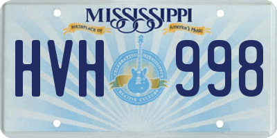 MS license plate HVH998