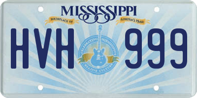 MS license plate HVH999