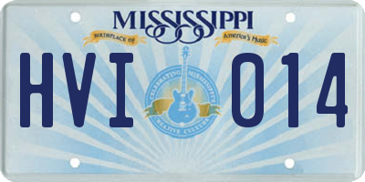 MS license plate HVI014