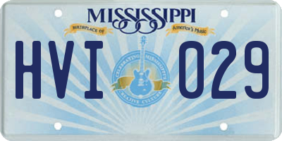 MS license plate HVI029
