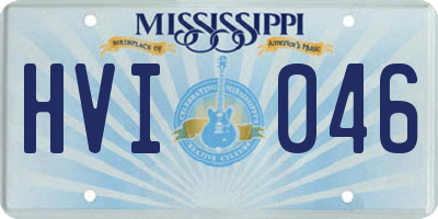 MS license plate HVI046