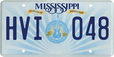 MS license plate HVI048
