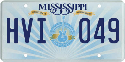 MS license plate HVI049