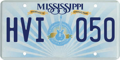 MS license plate HVI050