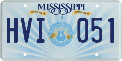 MS license plate HVI051