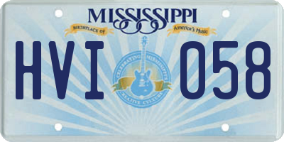 MS license plate HVI058