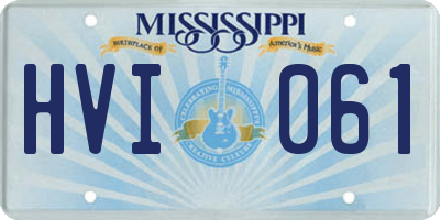 MS license plate HVI061