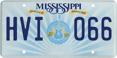 MS license plate HVI066