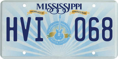 MS license plate HVI068