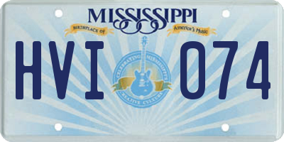 MS license plate HVI074