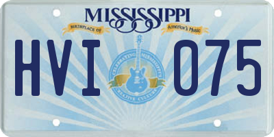 MS license plate HVI075