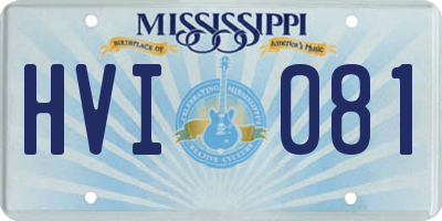 MS license plate HVI081
