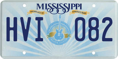 MS license plate HVI082