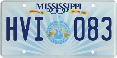 MS license plate HVI083