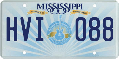 MS license plate HVI088