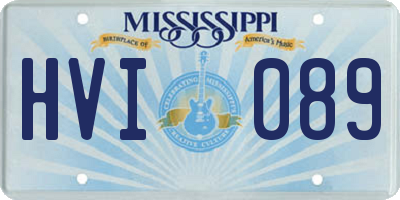 MS license plate HVI089