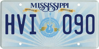 MS license plate HVI090