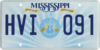 MS license plate HVI091
