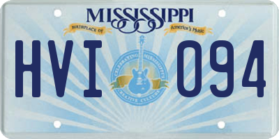 MS license plate HVI094